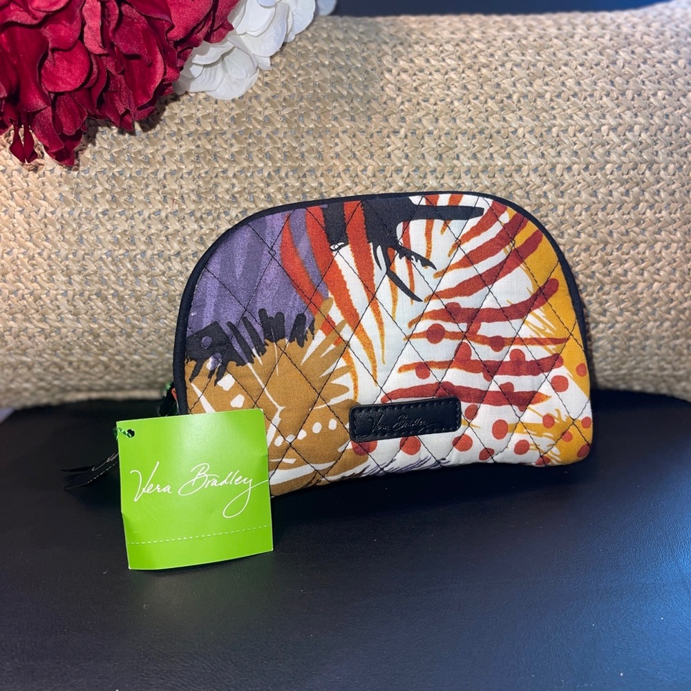 Vera Bradley Painted Feathers Cosmetic Bag